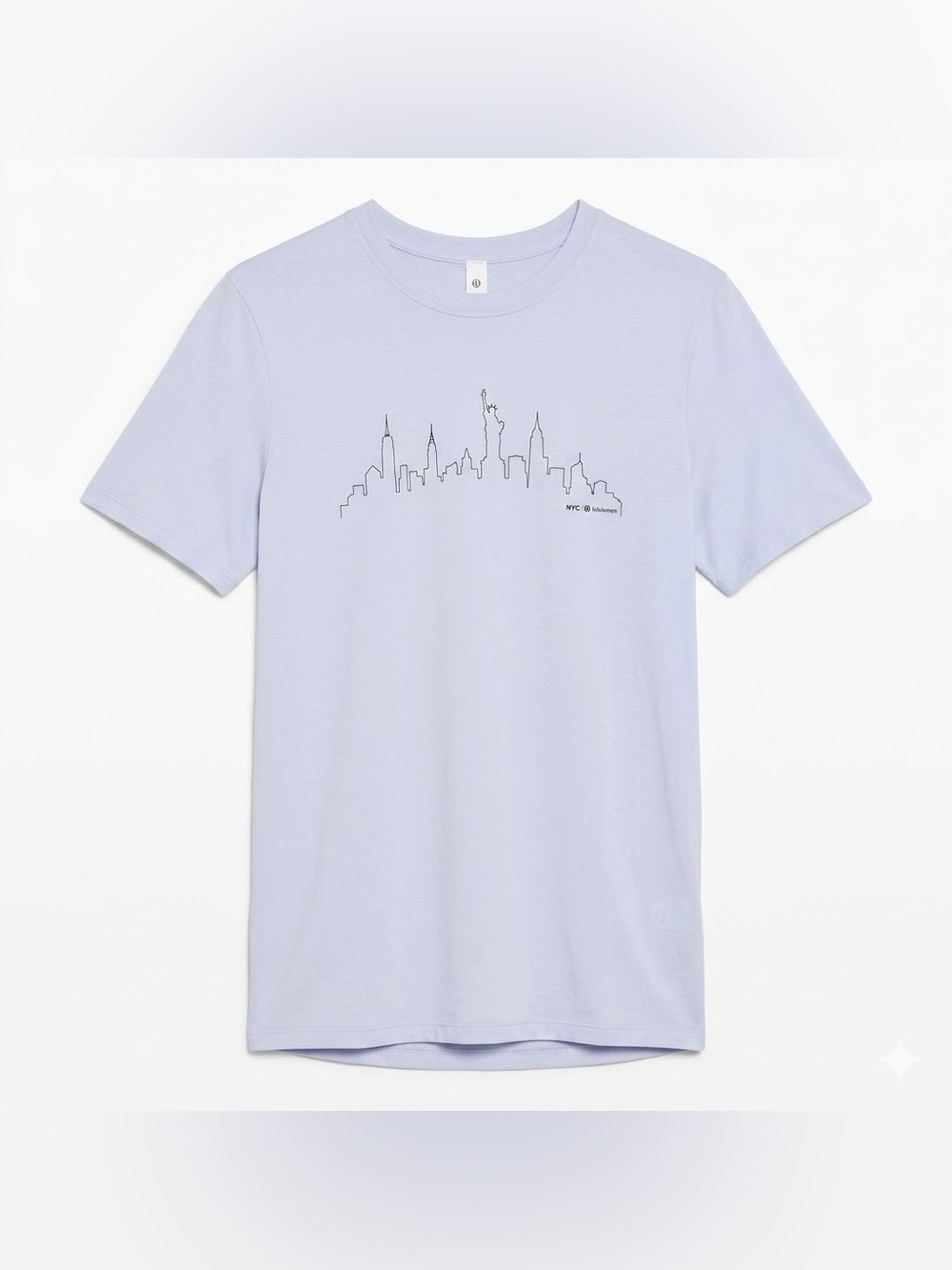 Rare Lululemon Serene Blue All Yours NYC Skyline Exclusive T-Shirt Size 8/10